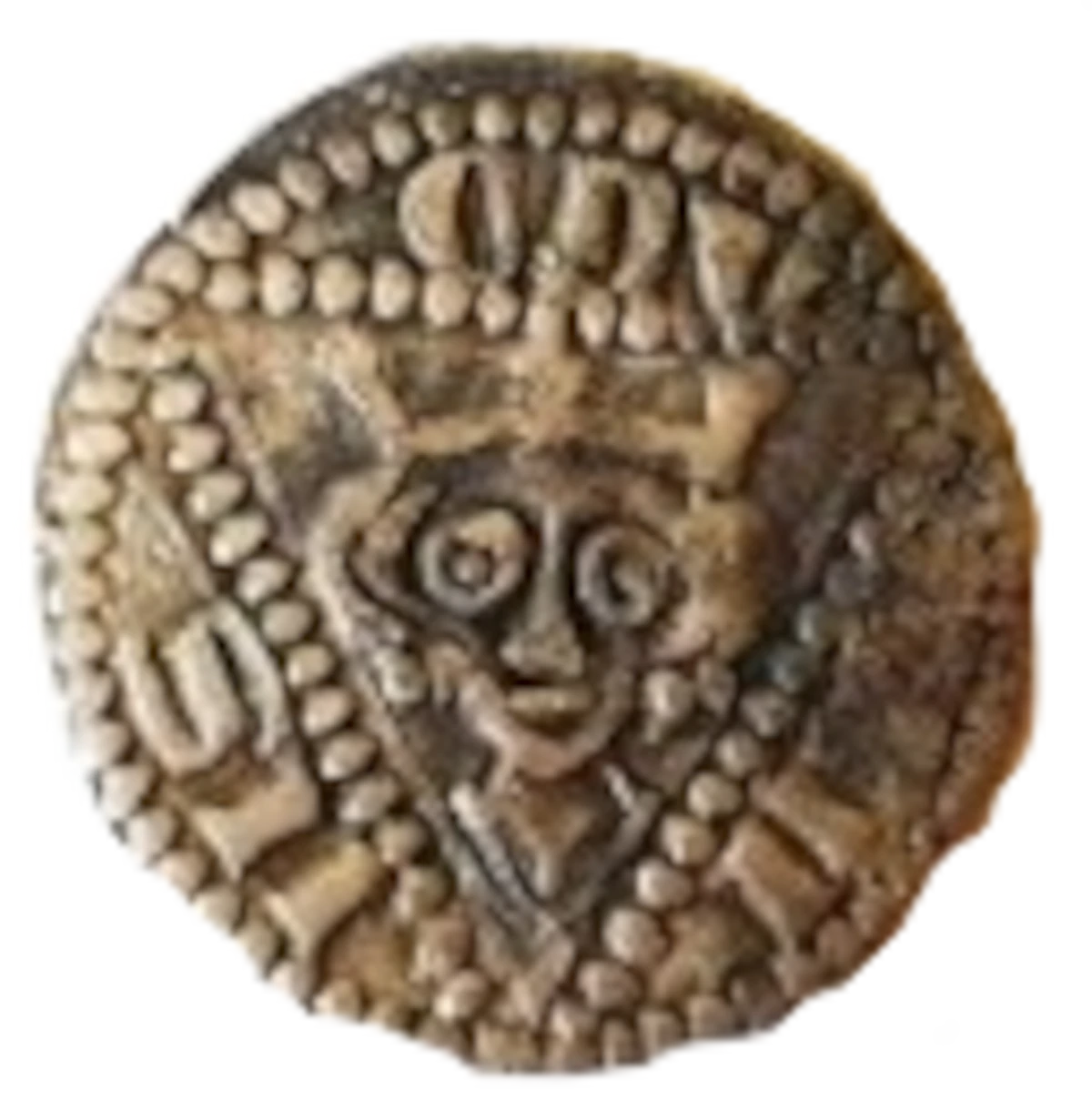Edward I Counterfeit Dublin Farthing obverse enlarged
