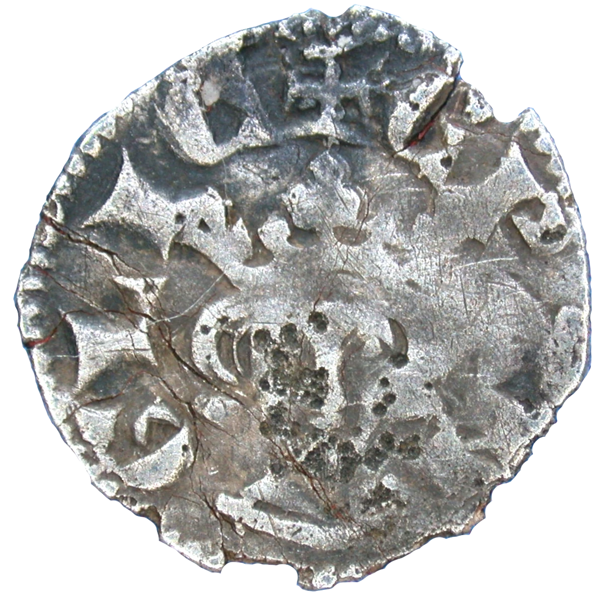Edward I Counterfeit Lincoln Farthing obverse enlarged