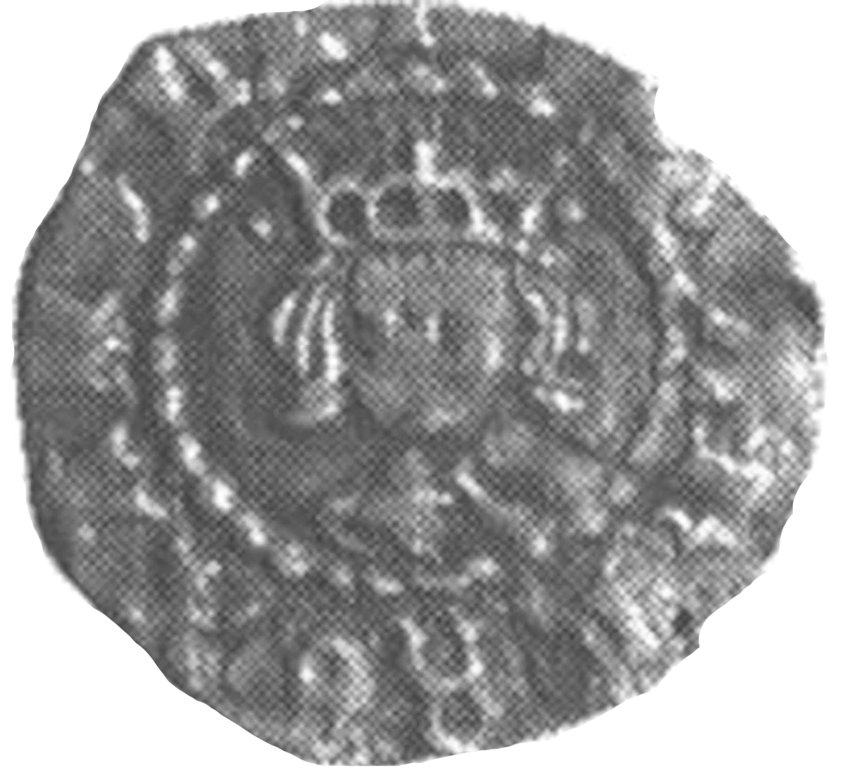 Edward IV Heavy Coinage Farthing Obverse Type H1.1 enlarged