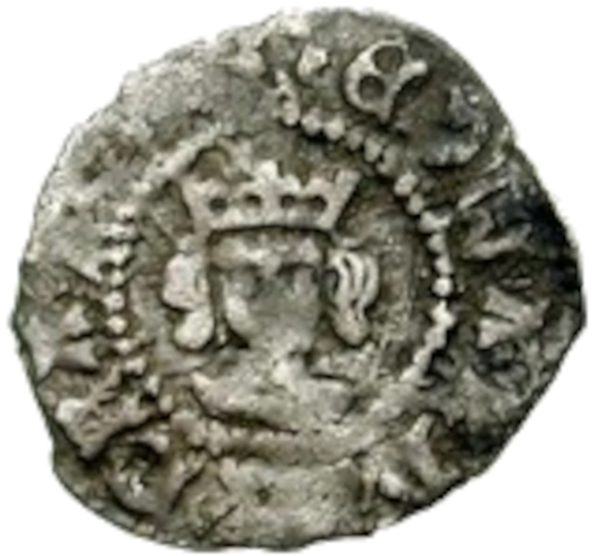 Edward IV Heavy Coinage Farthing Obverse Type H3.2 enlarged