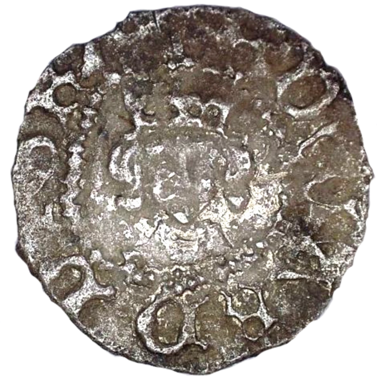 Edward IV Second Reign Coinage Farthing Obverse Type P1.2 enlarged