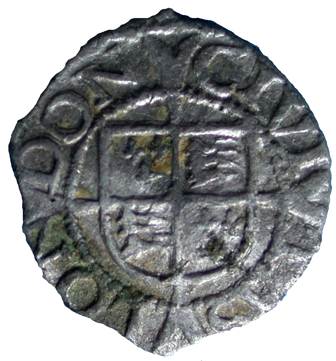 Edward 6 Farthing Third Period Very Base Issue Farthing reverse Die B enlarged
