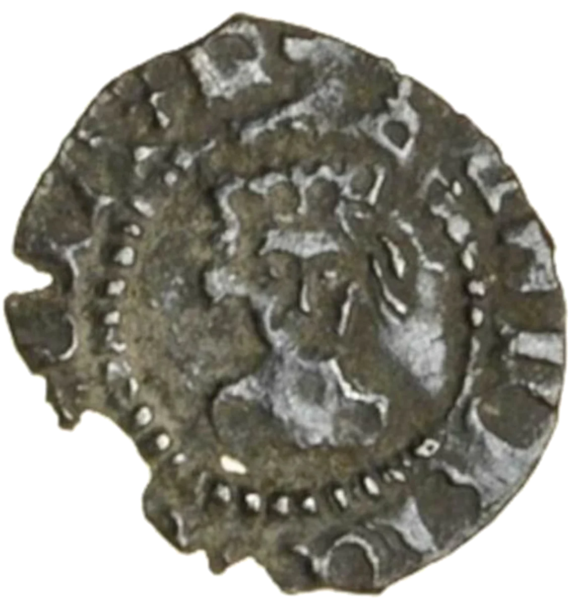 Henry VII Farthing Facing Bust Issue obverse Type 1 enlarged