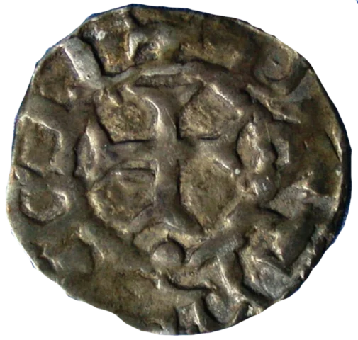 John de Courcy Cross Potent with Crescents Coinage Farthing - Obverse 1