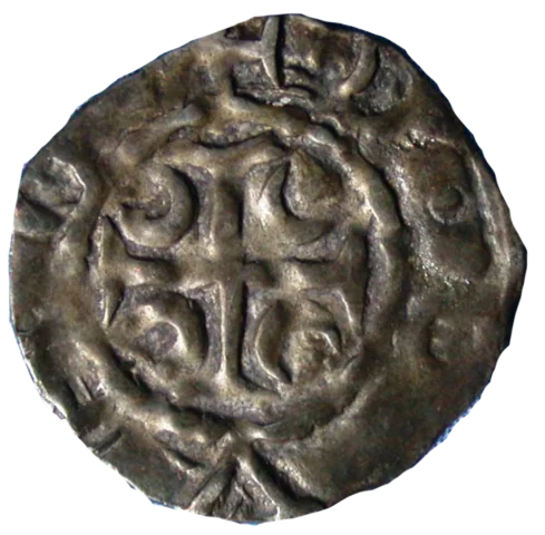 John de Courcy Cross Potent with Crescents Coinage Farthing - Reverse 1
