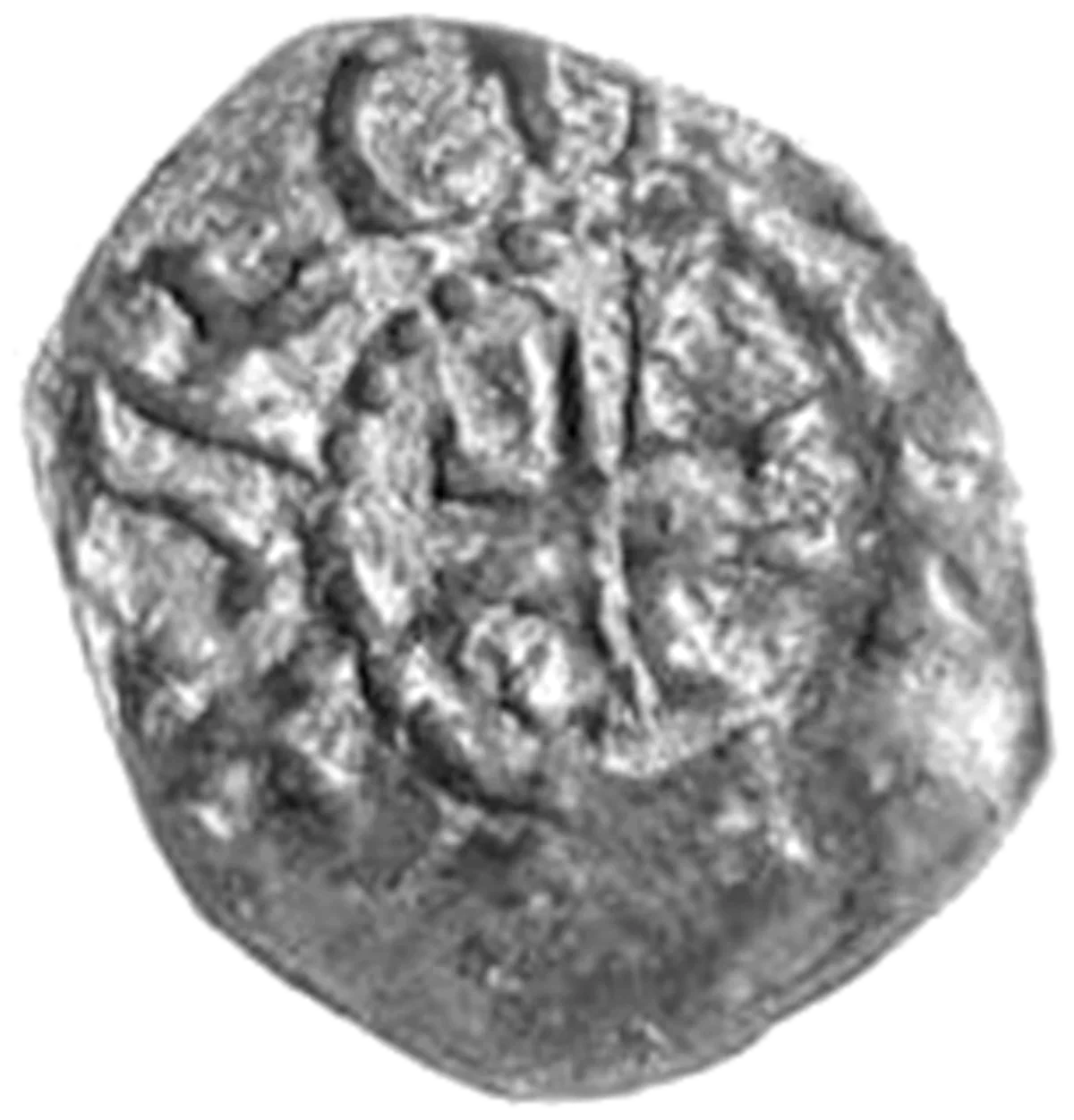 Cross Potent Voided Patrick coinage, in the name of John de Courcy Farthing - Reverse 2 enlarged