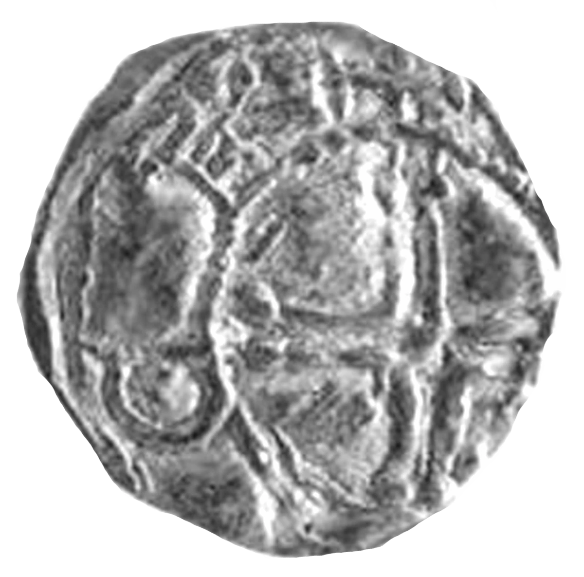 John de Courcy Cross Pommée Voided Patrick Coinage Farthing - Reverse 2 enlarged