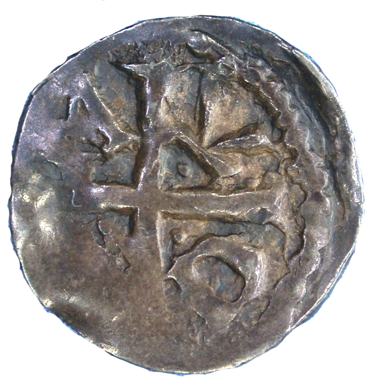 Prince John as Lord of Ireland farthing reverse 3 enlarged