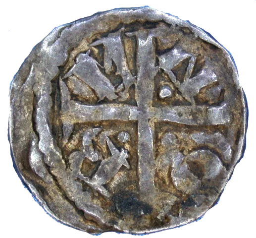Prince John Anglo-Irish Mascle Farthing moneyer NORMAN - Reverse