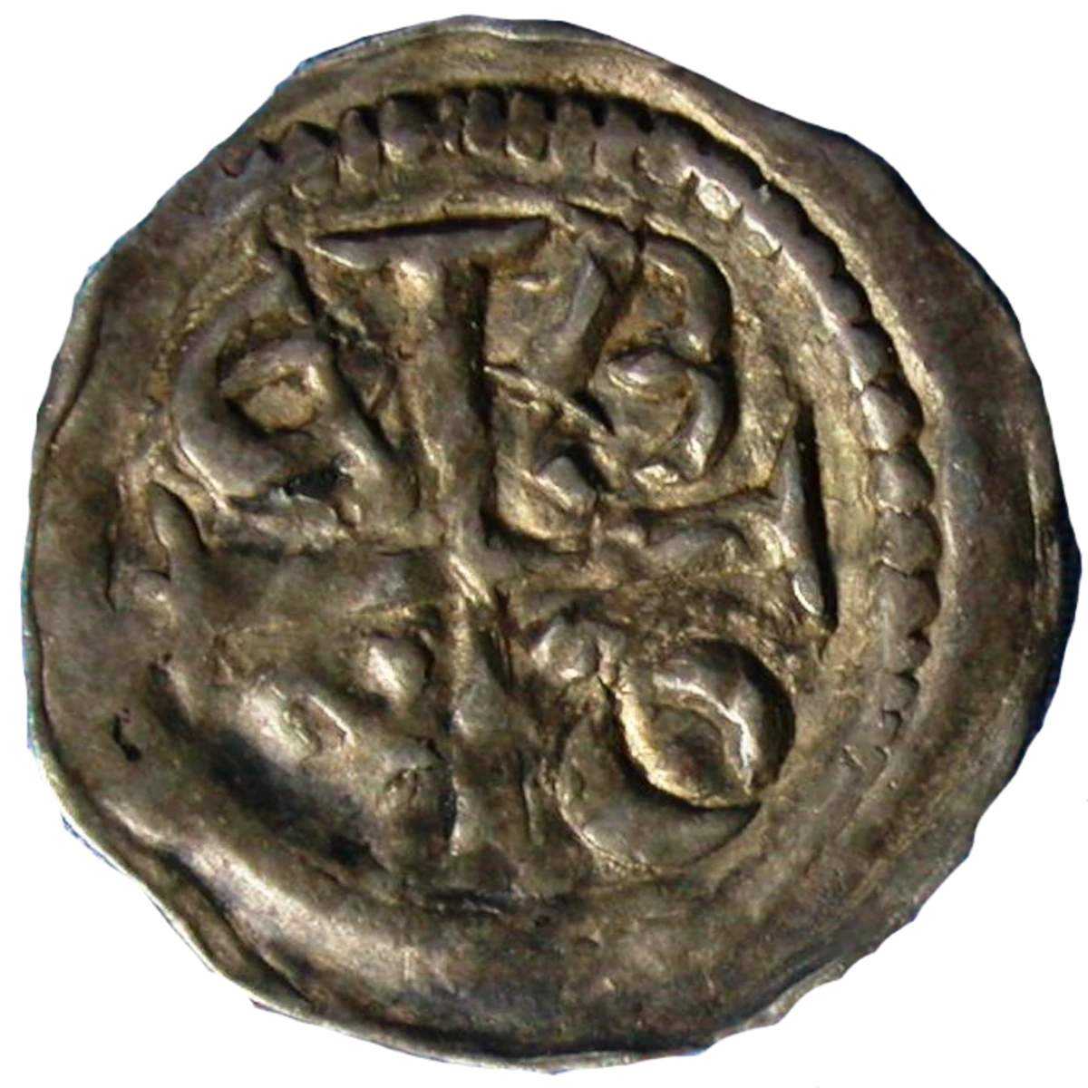 Prince John as Lord of Ireland farthing obverse 1 enlarged