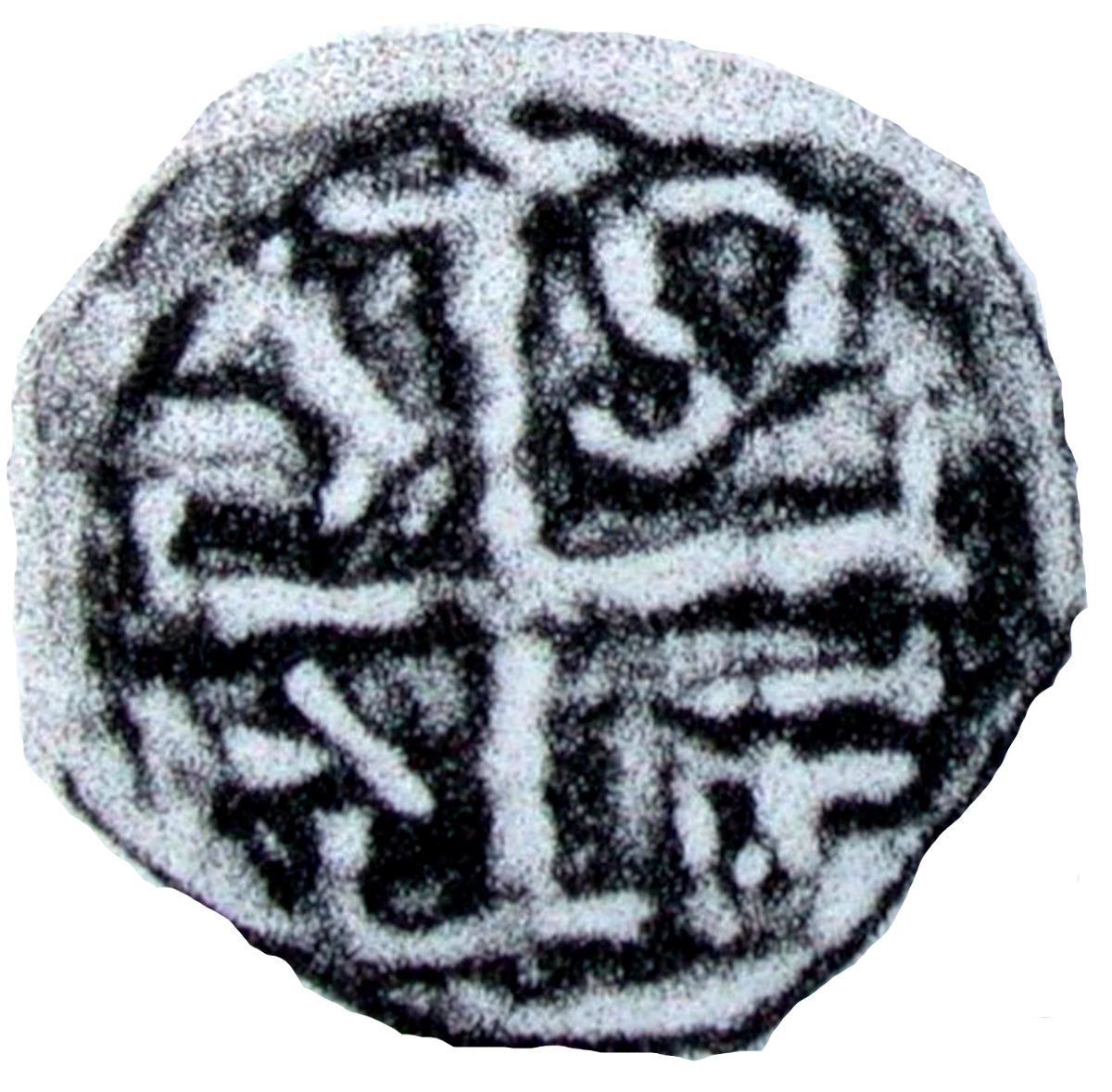 Prince John as Lord of Ireland farthing obverse 1 enlarged