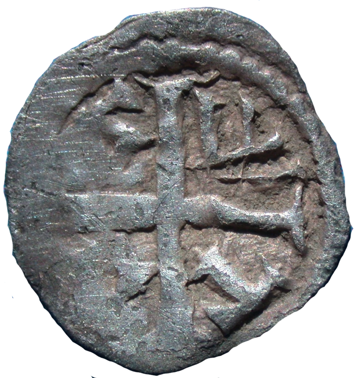 Prince John as Lord of Ireland farthing obverse 2 enlarged