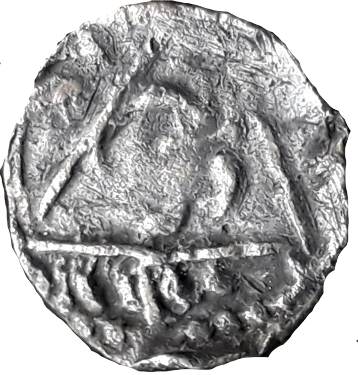 John as King Anglo-Irish farthing Contemporary Forgery obverse 10 enlarged