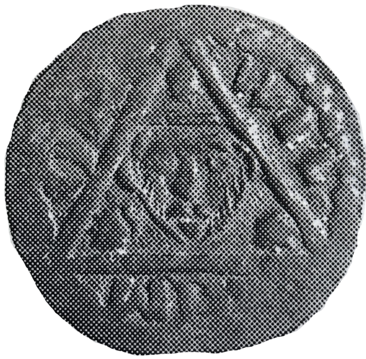 John as King Anglo-Irish farthing Contemporary Forgery obverse 4 enlarged