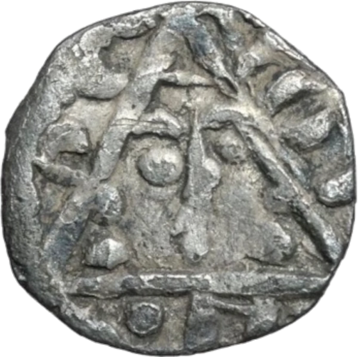 John as King Anglo-Irish farthing Contemporary Forgery obverse 5 enlarged