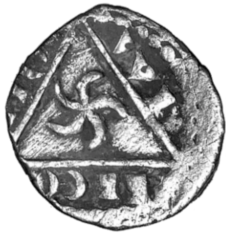 King John Rex Farthing Contemporary Forgery- Reverse 3