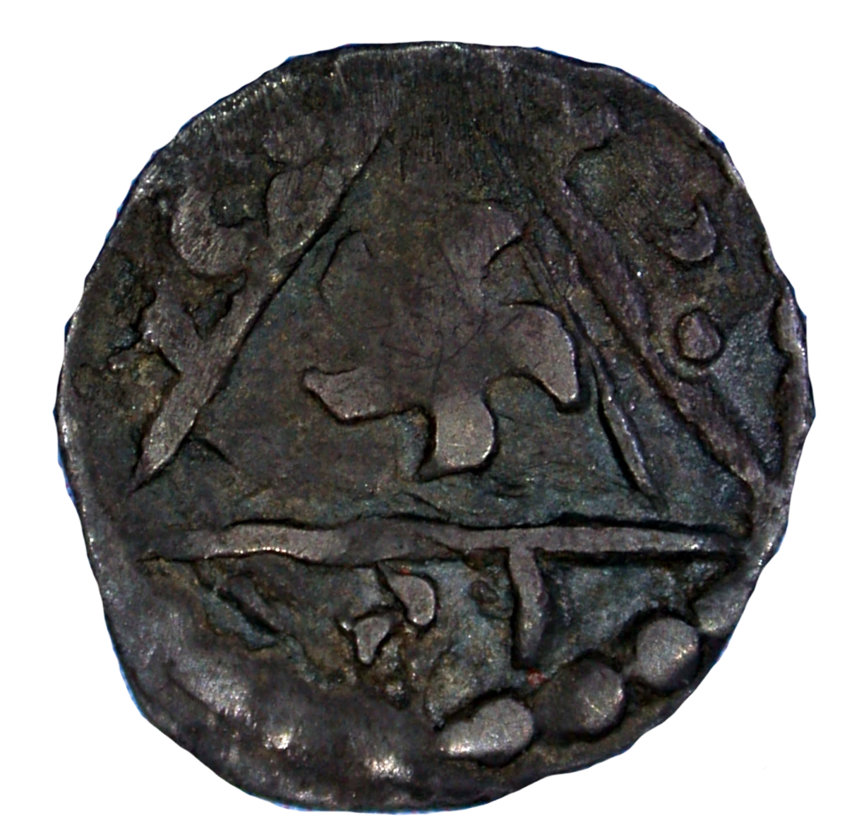John as King Anglo-Irish farthing Contemporary Forgery reverse 8 enlarged