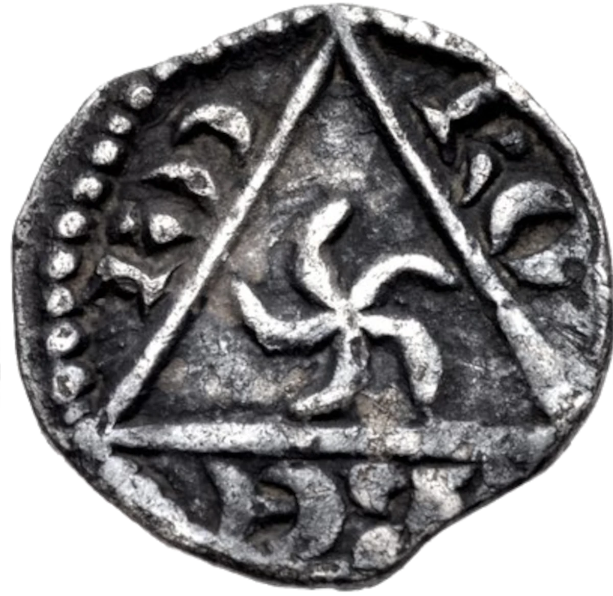 King John Anglo-Irish Mascle Farthing moneyer NORMAN - Reverse