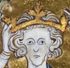Henry III being crowned, detail from Effigies ad Regem Angliae, c. 1280–1300